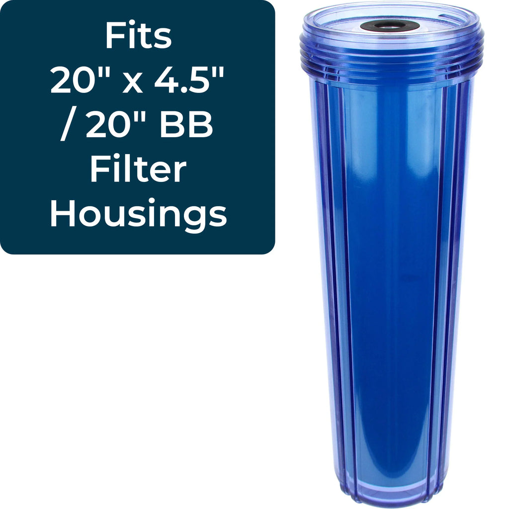 SpiroPure SP-WS-20BB 20” x 4.5” Cation Resin Water Softener Cartridge WS-20BB 155321-43 (Case of 4)