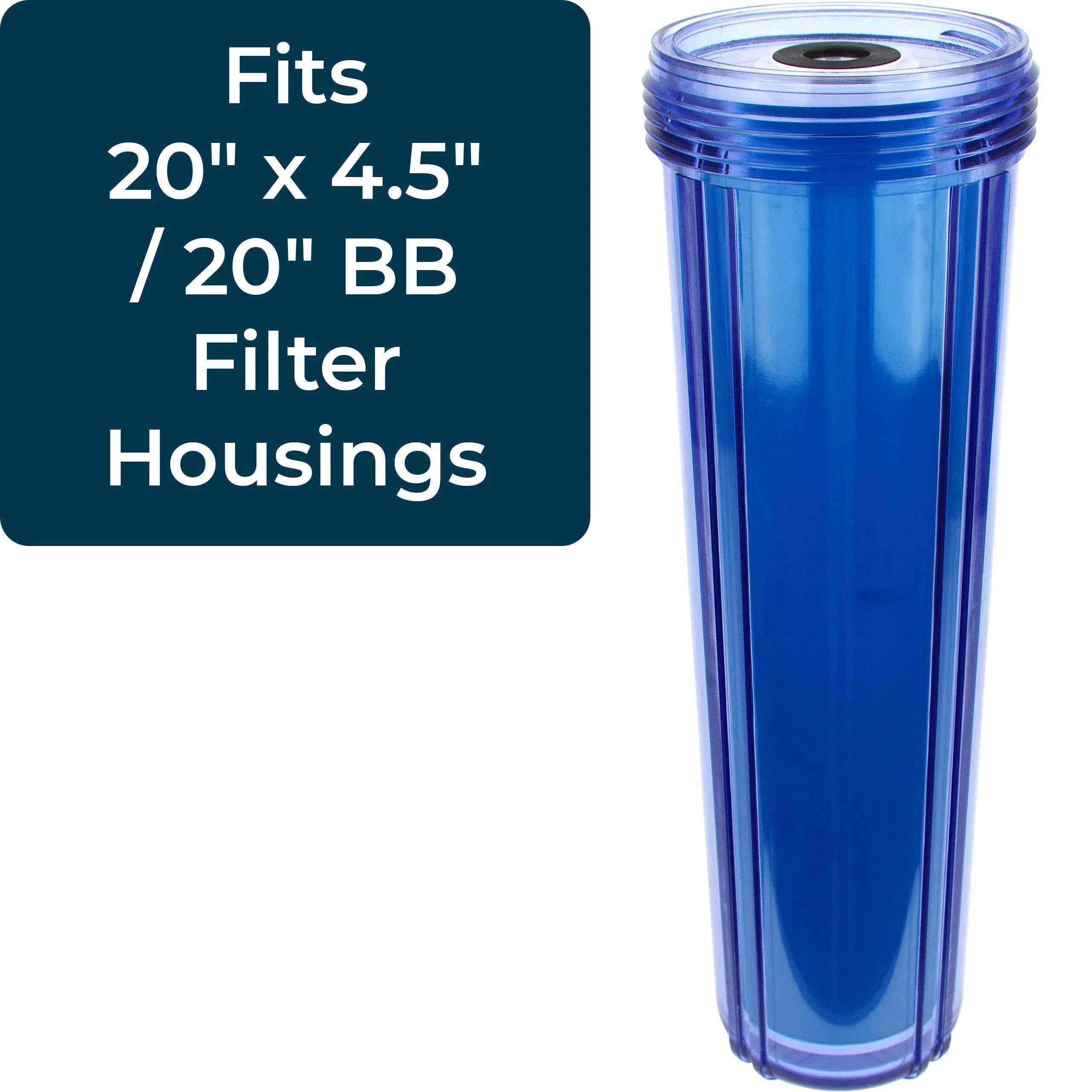 SpiroPure SP-WS-20BB 20” x 4.5” Cation Resin Water Softener Cartridge WS-20BB 155321-43 (Case of 4)
