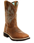Shyanne Women's Xero Gravity Calyx Western Permance Boot Broad Square Toe Brown 9 M US