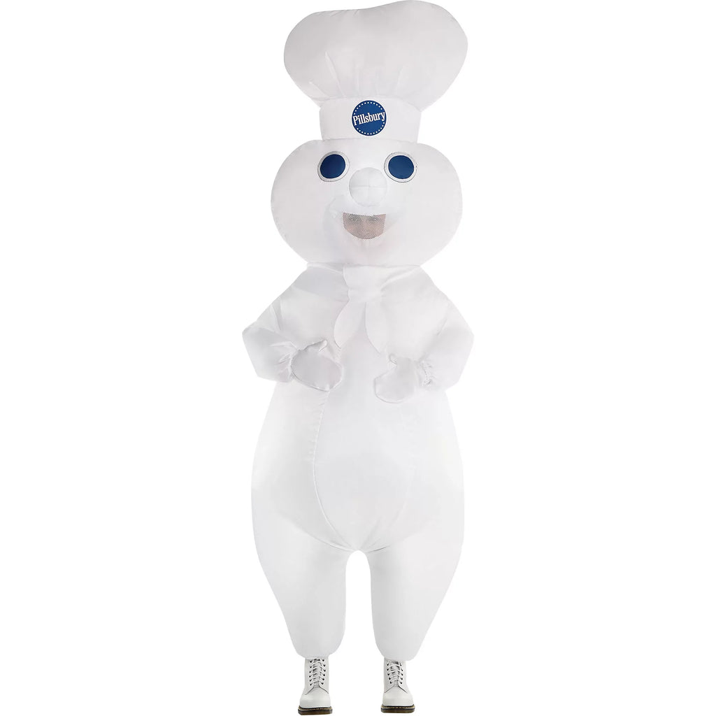 Licensed Pillsbury Doughboy Inflatable Halloween Costume For Adults Built-In Fan