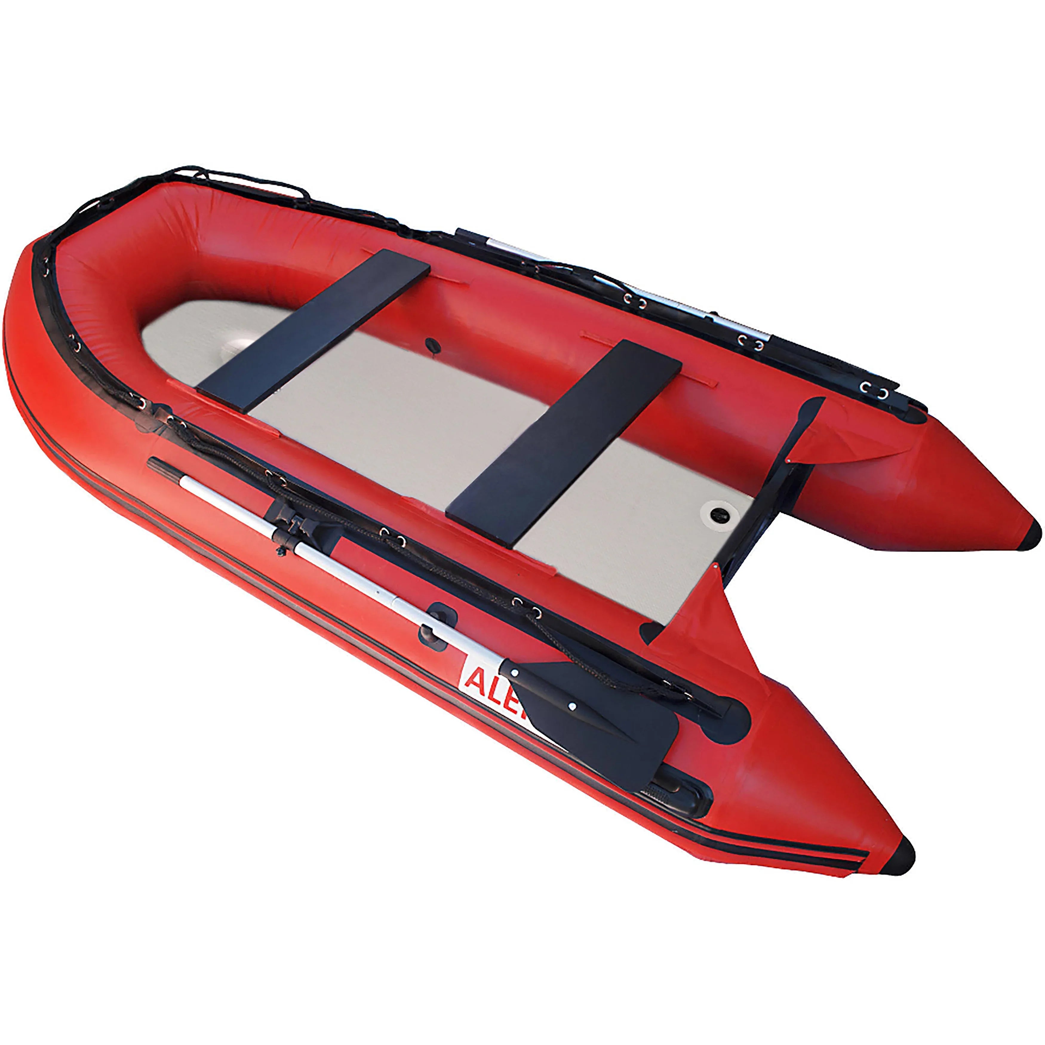 ALEKO Inflatable Craft with Air Deck Floor - 10.5 Ft - Red