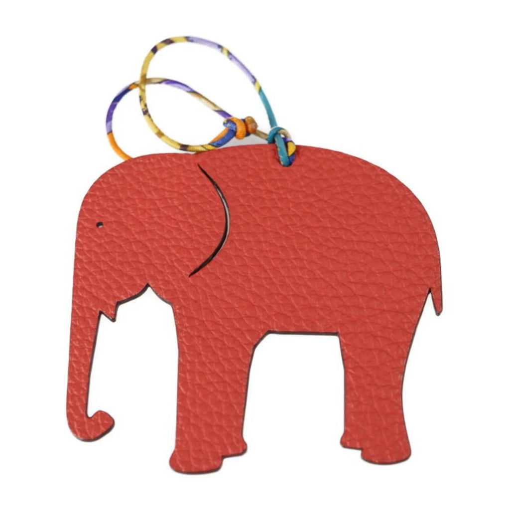 Pre-Owned HERMES Hermes Petite H Charm Taurillon Clemence Vaux Epsom Orange Purple Elephant Bag (Good)