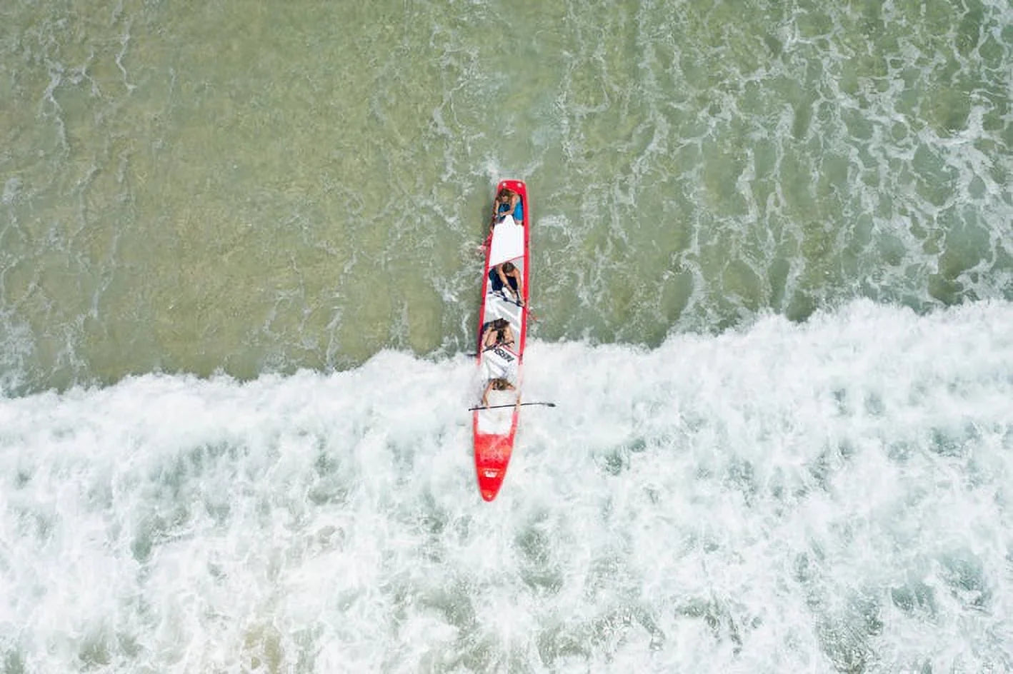 Aqua Marina Stand Up Multi-Person Paddle Board - AIRSHIP RACE 22'0" - Inflatable SUP Package, including Carry Bag, Paddle, Fin, Pump & Safety Harness