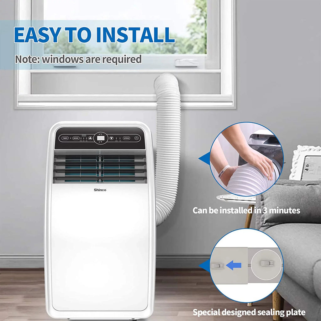 Shinco 8,000 BTU Portable AC Unit, Dehumidifier, and Fan 200 SqFt Rooms