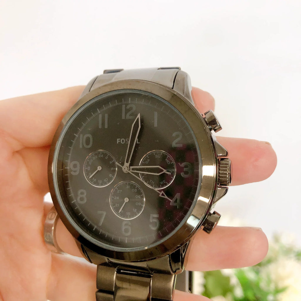 FOSSIL BQ2539 YORKE SMOKE GUNMETAL GREY CHRONOGRAPH MEN'S WATCH
