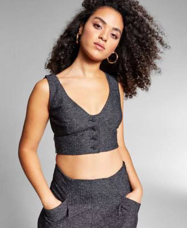MSRP $70 Jeannie Mai Inc Grace Wide-Strap Bralette Gray Size 16