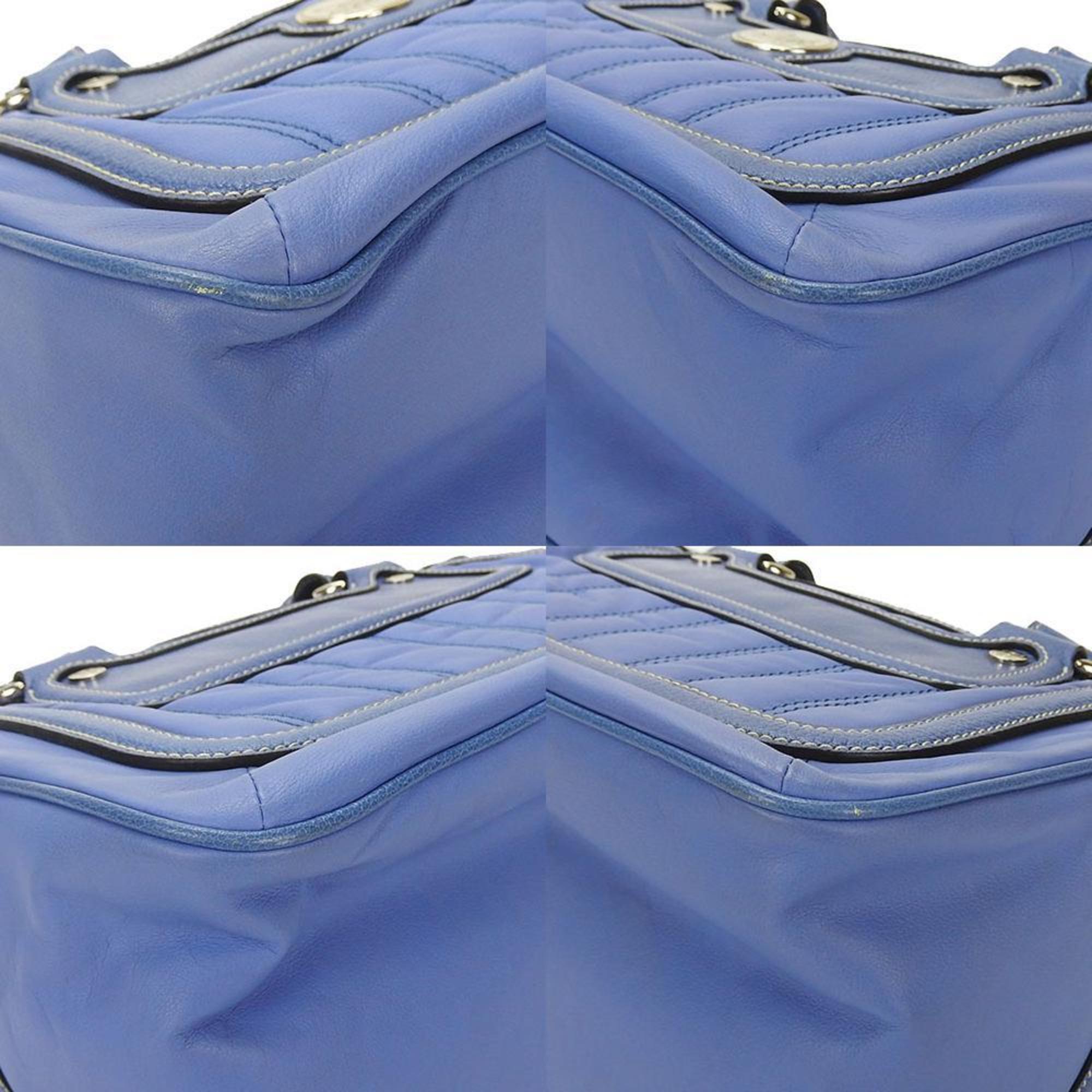 Pre-Owned Celine Handbag Boogie Bag 134023PLA.06BM Leather Blue Women's CELINE (Good)