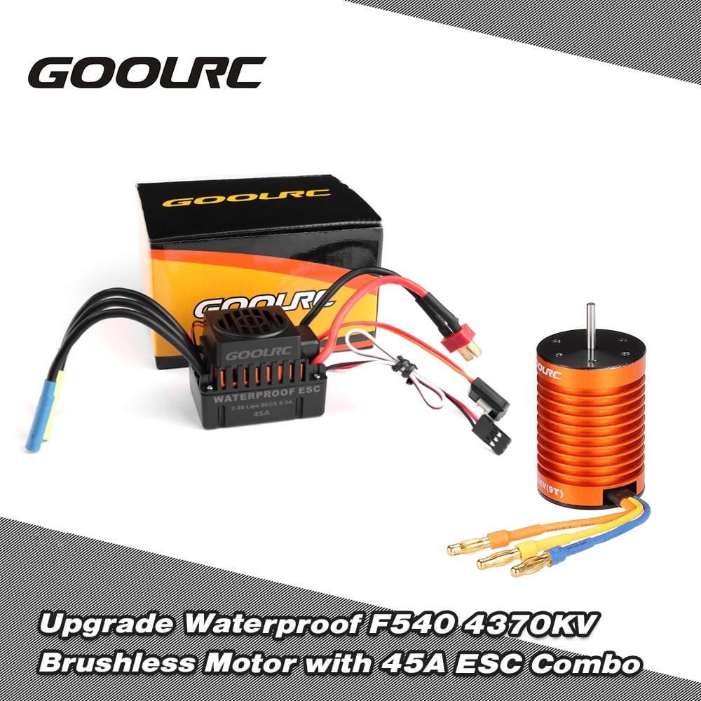 GoolRC Upgrade Waterproof F540 4370KV Brushless Motor with 45A ESC Combo Set 110 Car Truck