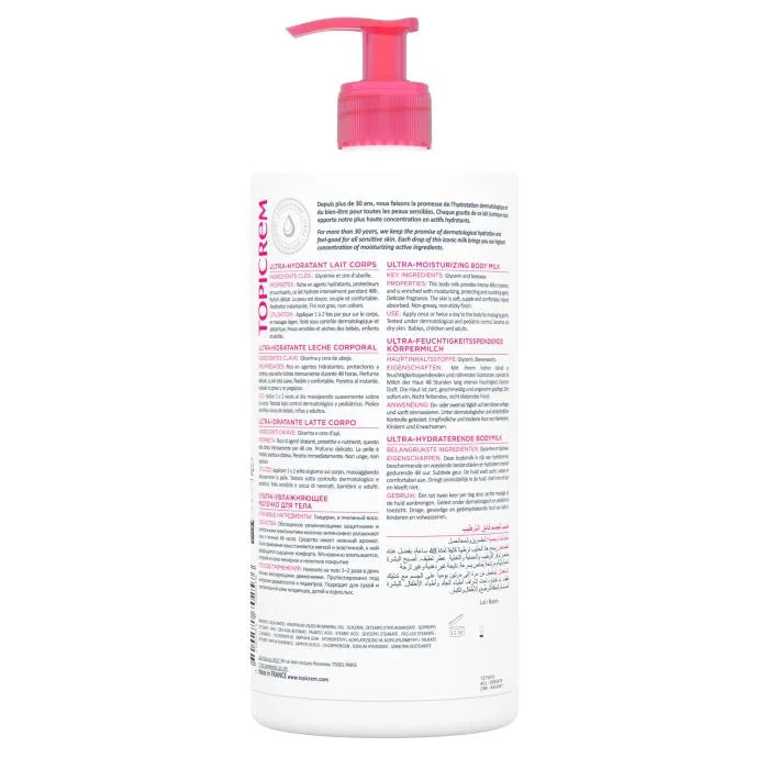 Topicrem Ultra Moisturizing Body Milk 500ml