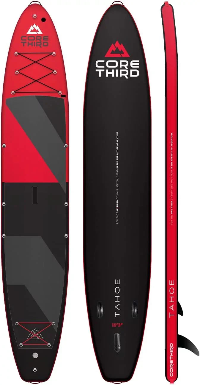 Core Third Tahoe 13'6" Inflatable Paddle Board Beaches and Lakes with Complete SUP Kit