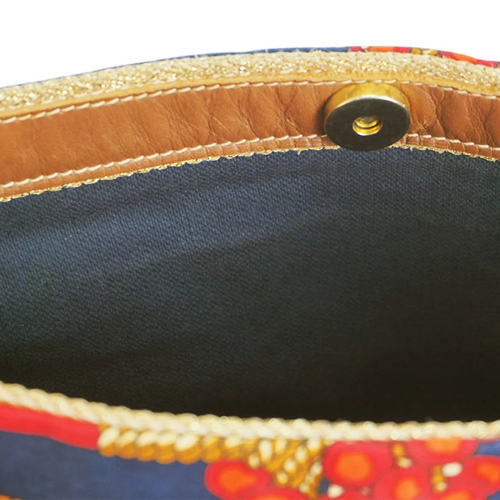 Pre-Owned Loewe LOEWE shoulder canvas navy x red one bag ladies (Good)