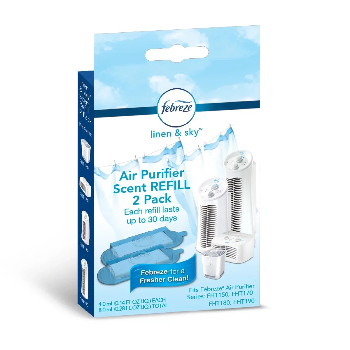 Febreze Linen and Sky Scent Cartridge, FRF102L 3 Pack Value Bundle