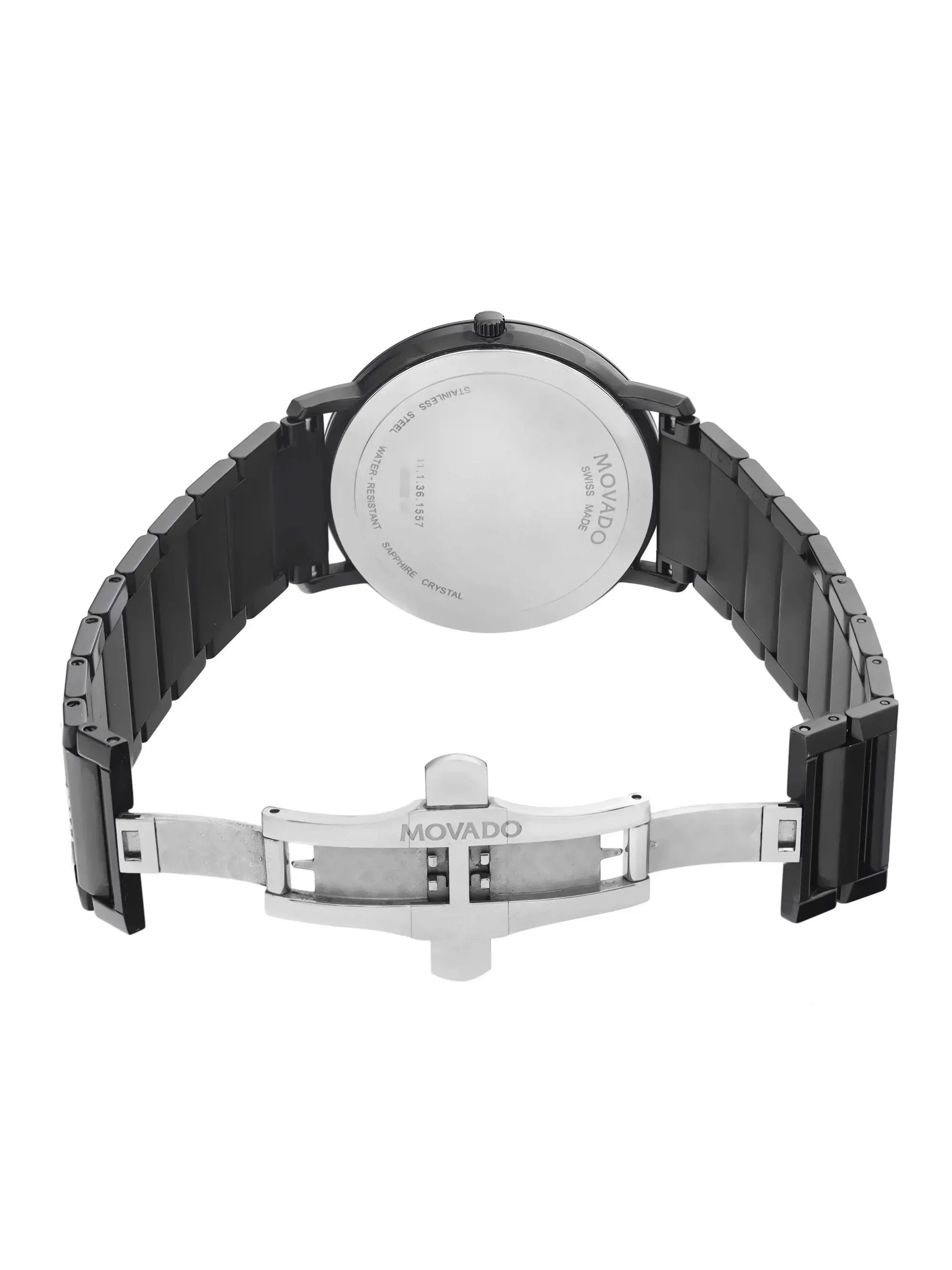 Movado Modern Classic 40mm Steel Black Dial Quartz Men Watch 0607408