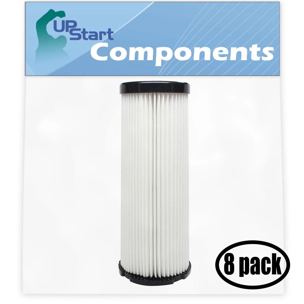 8-Pack Replacement Dirt Devil Featherlite Bagless Upright UD40135 Vacuum HEPA Filter - with Dirt Devil 3JC0280000, F1 HEPA Filter
