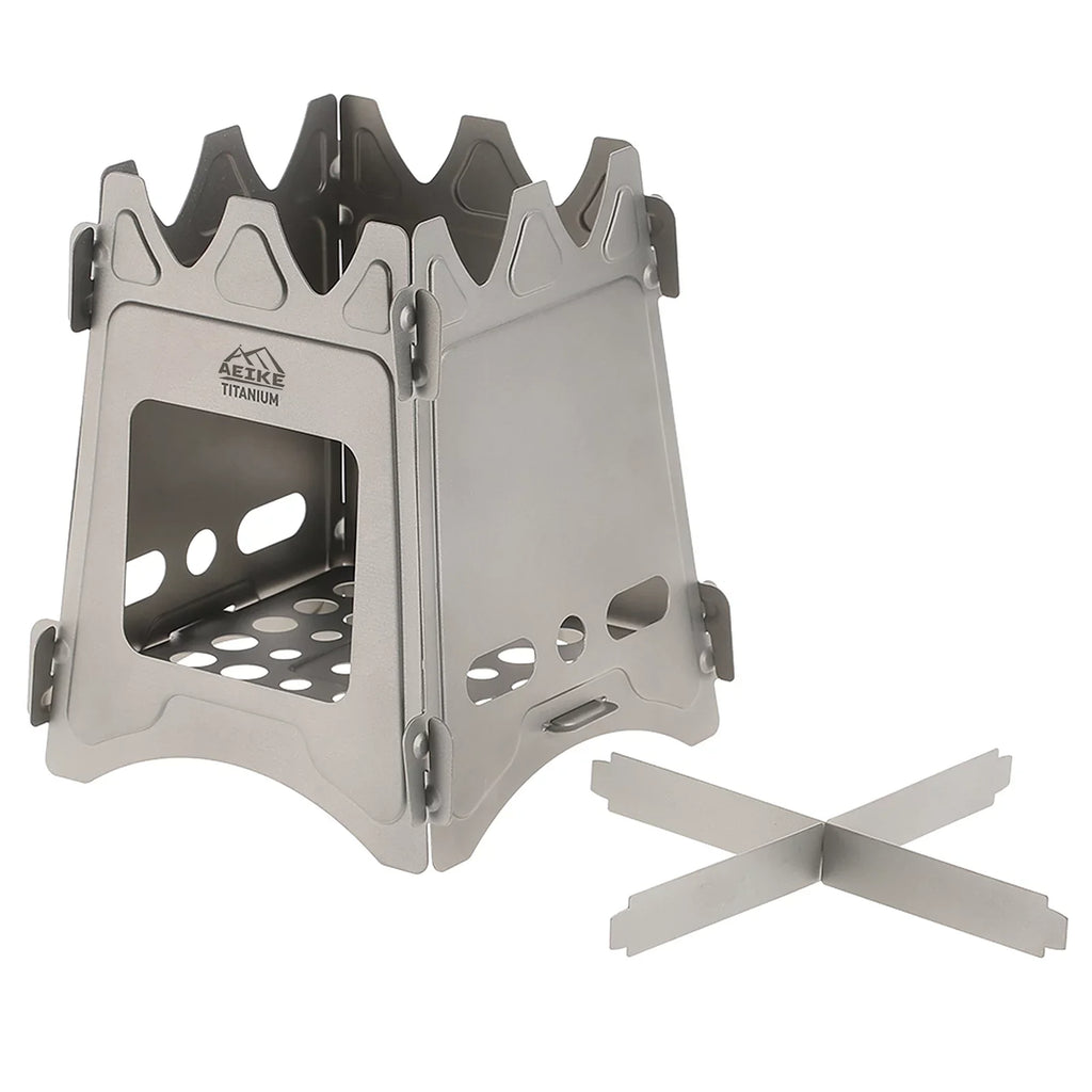 Aeike Camping Wood Stove Portable Folding Lightweight Wood Burning Backpacking Stove Survival Cooking Picnic