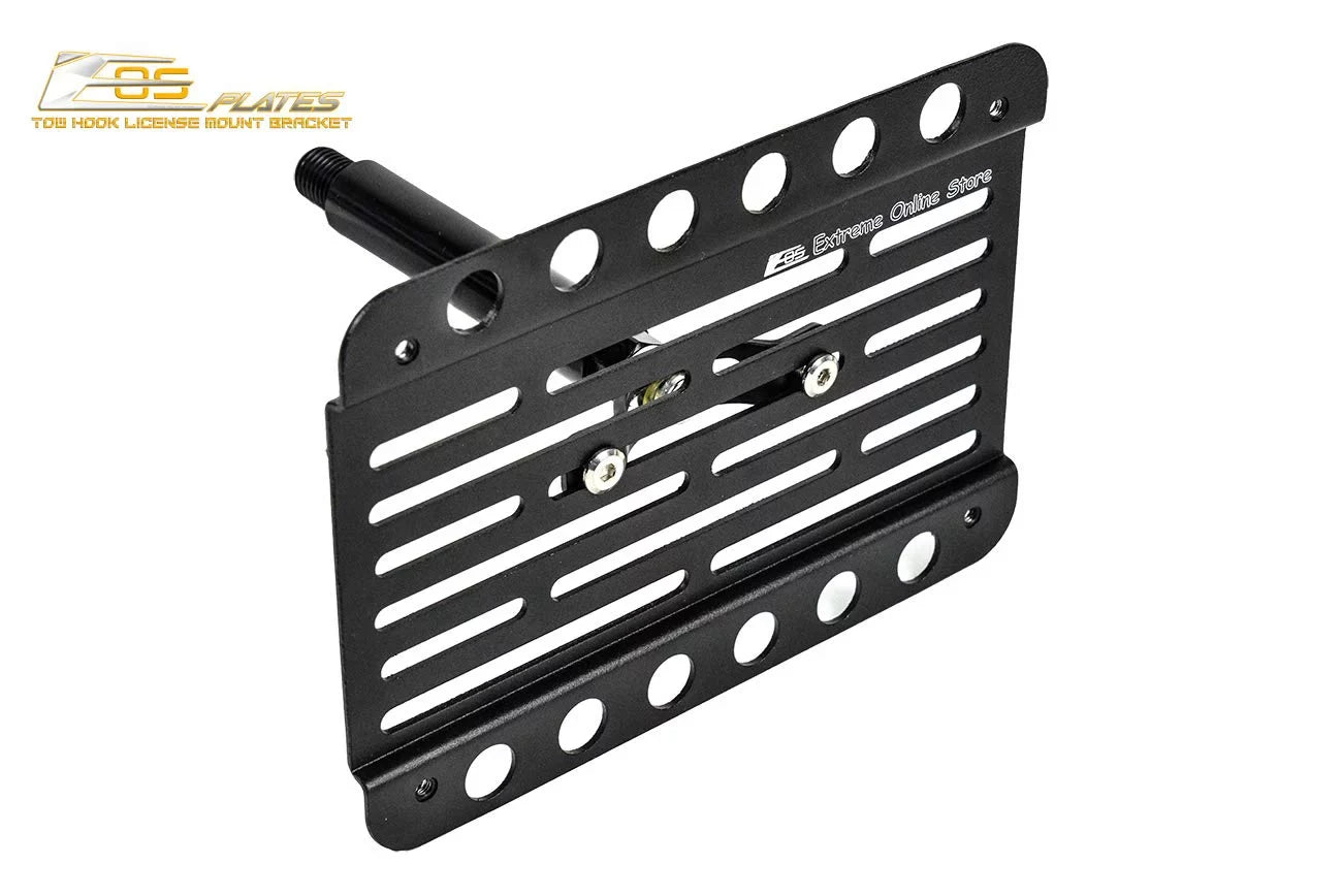 Extreme Online Store Replacement 2006-2008 Mazda Miata NC | EOS Plate Version 1 Mid Sized Front Bumper Tow Hook License Relocator Mount Bracket Tow-226