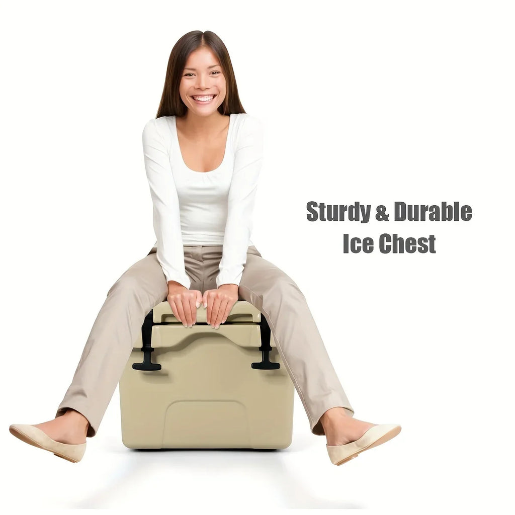 COSTWAY 16-Quart Cooler - Resilient Leak-Proof Ice Chest, Keeps 24 Cans Chilled - Optimal Outdoor Camping & Picnics