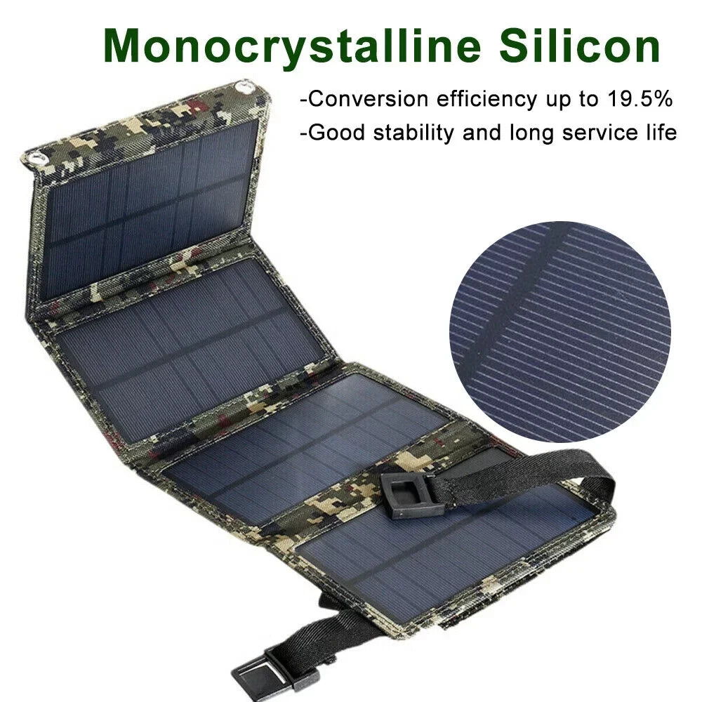 Jahy2Tech Foldable Outdoor 80W USB Solar Panel Portable Phone Charger Camping Hiking Rechargeable Battery High Standard