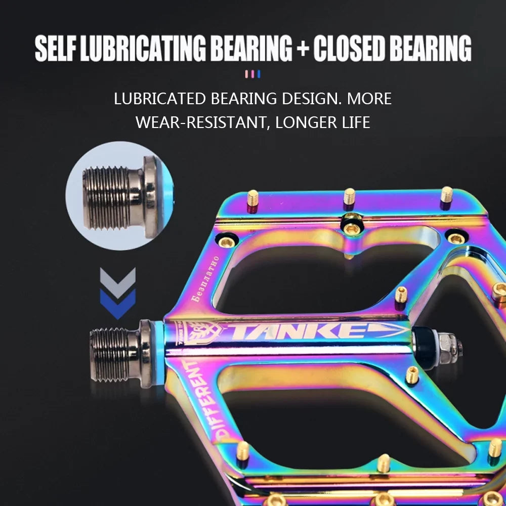 Nebublu Colorful Cycling Road Bike Pedals, Non-slip Aluminium MTB Bike Pedals - Perfect Adventures!