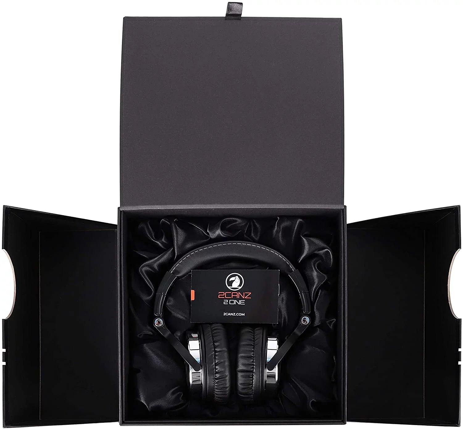 2CANZ Professional Over-Ear DJ Headphones, Black, 2ONE