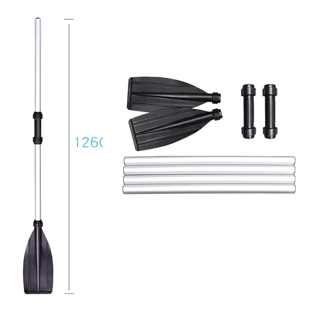 1 Pair 49.6 inches - Heavy Duty Aluminum Alloy Lightweight Craft Oars Inflatable Kayaks Canoe Raft Rubber Dinghy