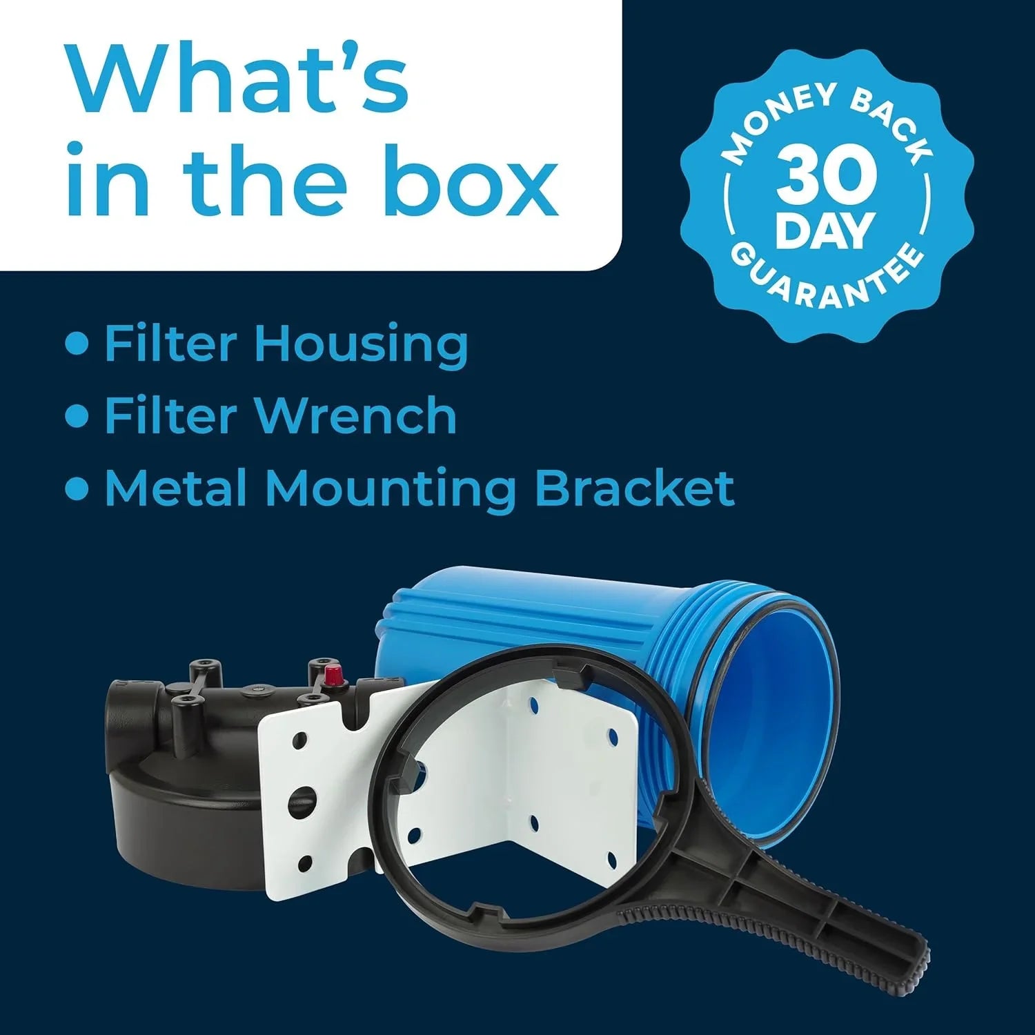 Water Filter Housing 10X4.5/10 Inch / X 4.5" / 10 BB / 150469, 1" NPT