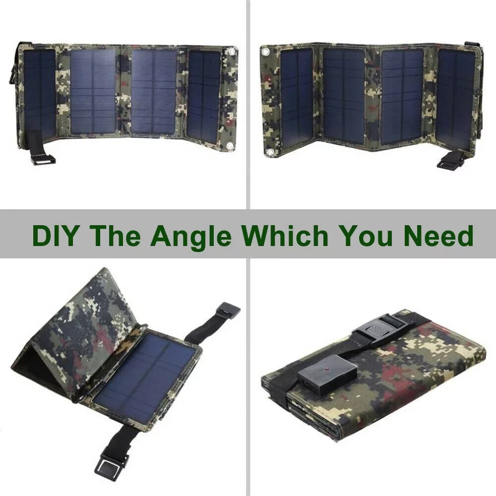 Jahy2Tech Foldable Outdoor 80W USB Solar Panel Portable Phone Charger Camping Hiking Rechargeable Battery High Standard