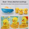 YHAIOGS Baby Shower TOys, Electric Water Spray TOys, 3 Kinds of Revolving Ship Ducks