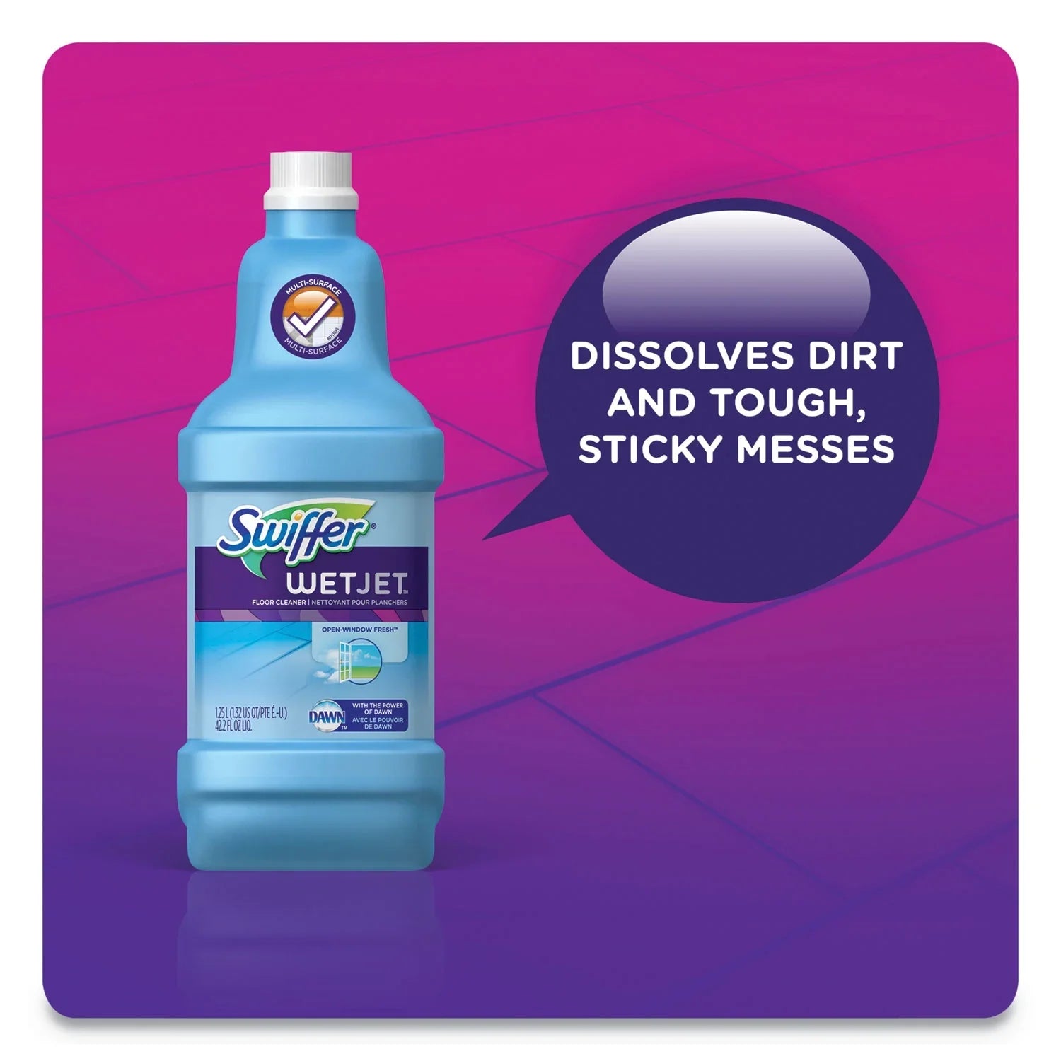 Swiffer WetJet 42 oz. Multi-Purpose Floor Cleaner Refill with Open Window Fresh Scent, 4 Pack