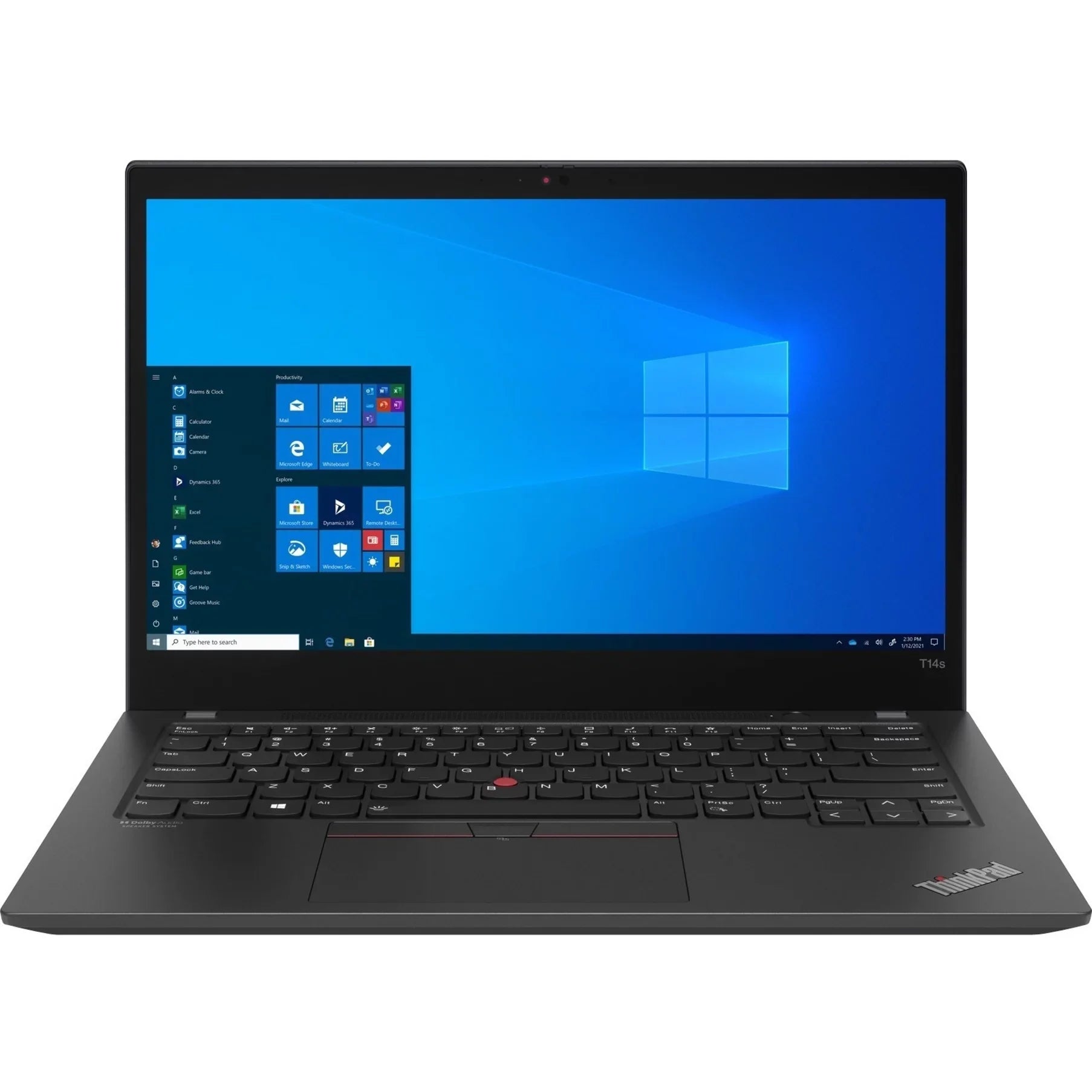 Lenovo ThinkPad T14s 14" 4K UHD Laptop, Intel Core i7-1165G7, 16GB RAM, 512GB SSD, Windows 10 Pro, Windows, Storm Gray, 20WM00XUUS