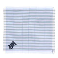 Pre-Owned Burberry BURBERRY scarf border stripe wool silk light blue 80173691 (Like New)
