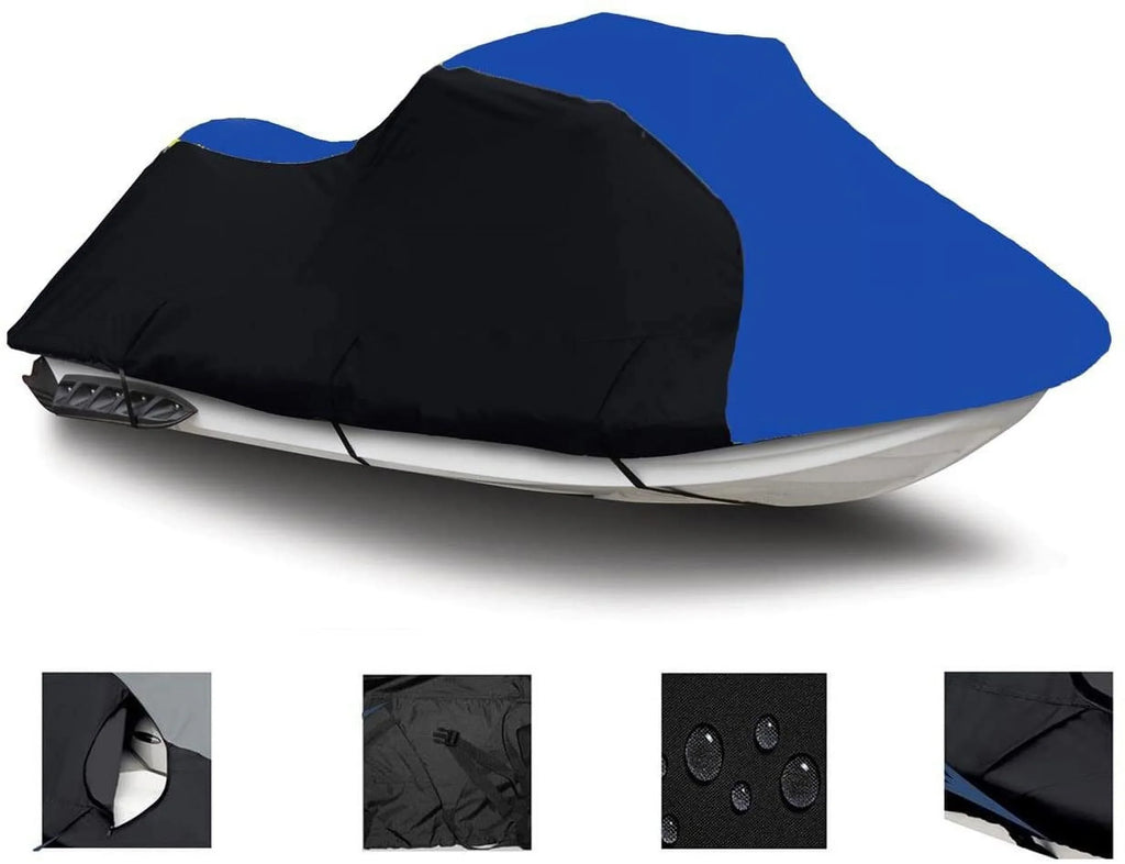 Black/Blue Heavy-Duty Wrap Sea Doo Sea-Doo GTX Wake 155 2011 2012 2013 2014 2015 2016 2017 2018 Jet Ski Shield PWC Coating New