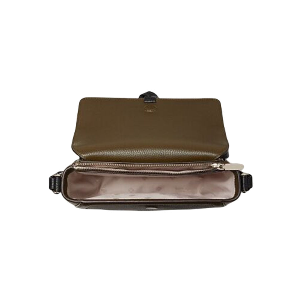 Kate Spade Women's Knott Saddle Pebbled Leather Medium crossbody Bag