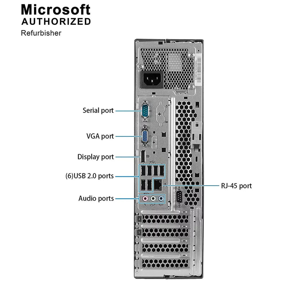Lenovo M92P Desktop Computer PC - Intel Quad-Core i5, 500GB HDD, 16GB DDR3 RAM, Windows 11 Pro, DVD, WIFI, RGB Keyboard and Mouse (Used - Like New)