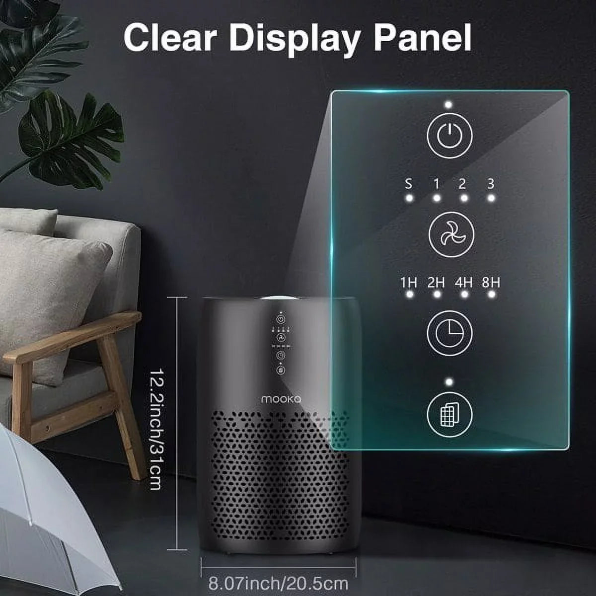HiSmartLife Air Purifier Home Large Room 861 sq ft, H13 HEPA Filter Air Cleaner Bedroom Office