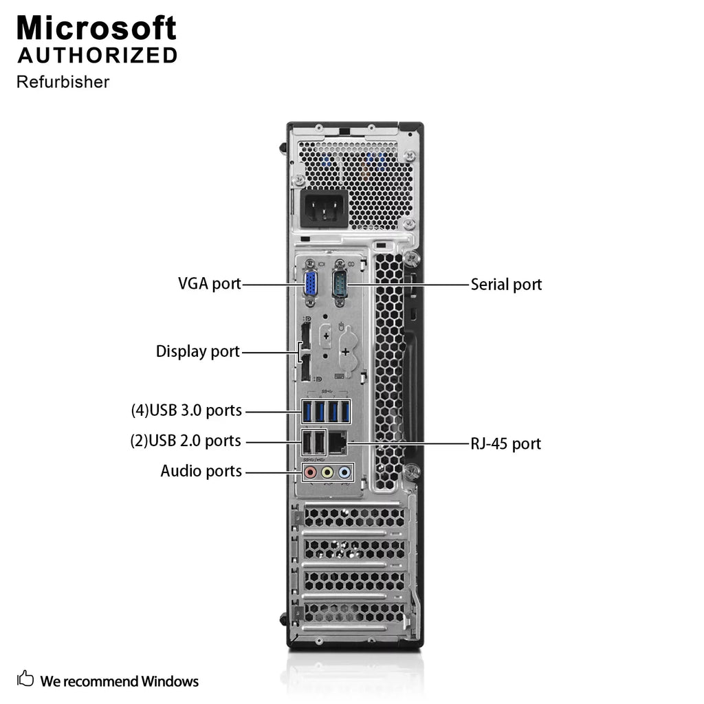 Lenovo ThinkCentre M800 SFF High Permance Desktop Computer, Intel Quad Core i5-6400 up to 3.3GHz, 8G DDR4, 512G SSD, DVD, WiFi, BT, 4K Support, DP, VGA, Win10 Pro 64 En/Sp/Fr Used Grade A