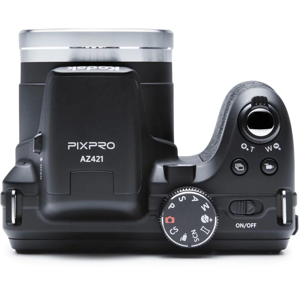 Kodak PIXPRO AZ421 Digital Camera (Black) + Extra Battery +Tripod + 1 Yr Warranty -64GB Kit
