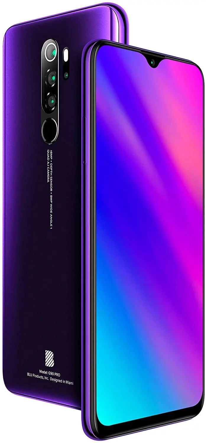BLU G90 Pro G0370WW 128GB Unlocked GSM Android Smartphone - Purple Haze