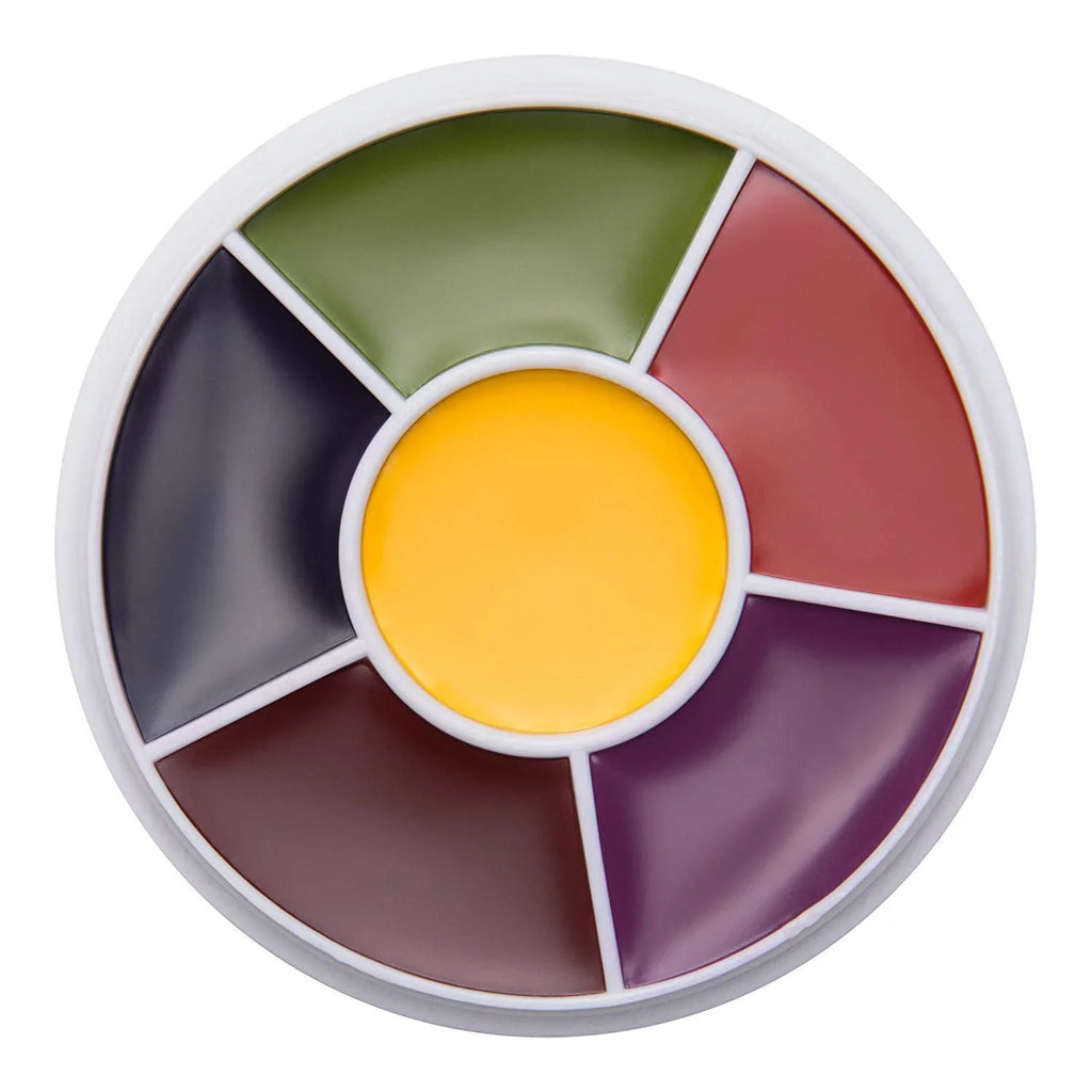 Narrative Cosmetics Starter Effects Kit - 6 Color Bruise Wheel, Scar Wax with Double Sided Spatula, Scab Blood Paste, and Foam Makeup Sponge Block - Perfect Special FX and Theatrical Makeup