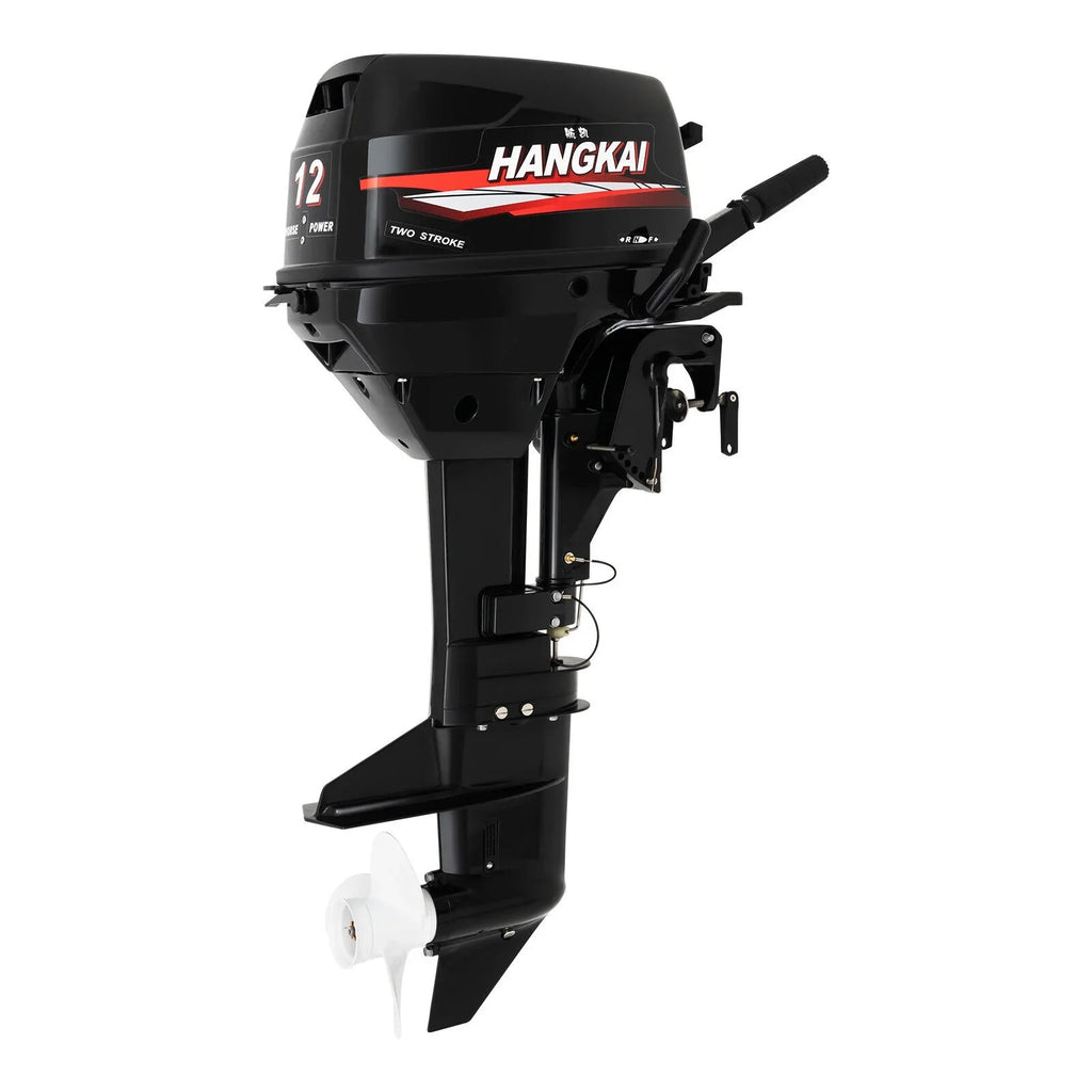 Outboard Motor, 2 Stroke 12 hp 169cc Heavy Duty Watercraft Engine Fishing Vessel Motor w/CDI System Water Cooling System (2 Stroke 12 hp)