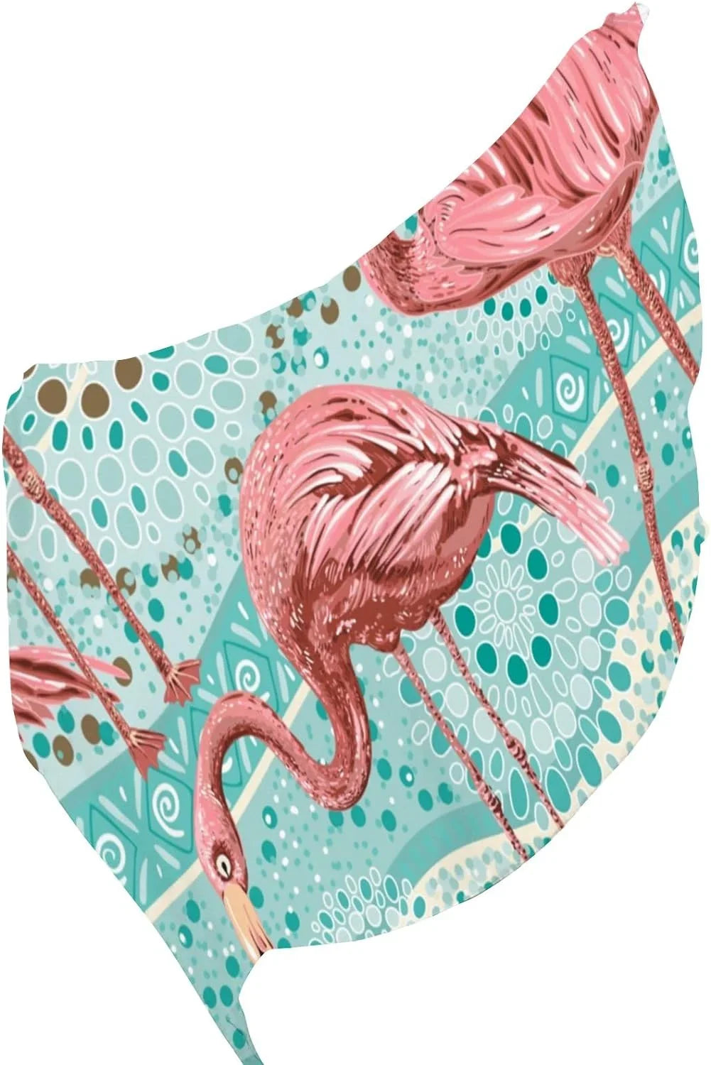 Hyjoy Women Silk Scarf Flamingo Birds Tropical Pink Ocean Sea Hair Wraps Shawls Neck Scarves Colorful Print