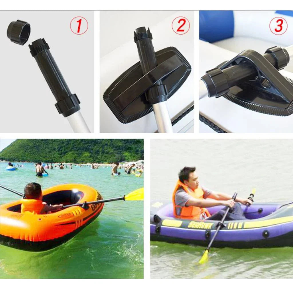 1 Pair 49.6 inches - Heavy Duty Aluminum Alloy Lightweight Craft Oars Inflatable Kayaks Canoe Raft Rubber Dinghy
