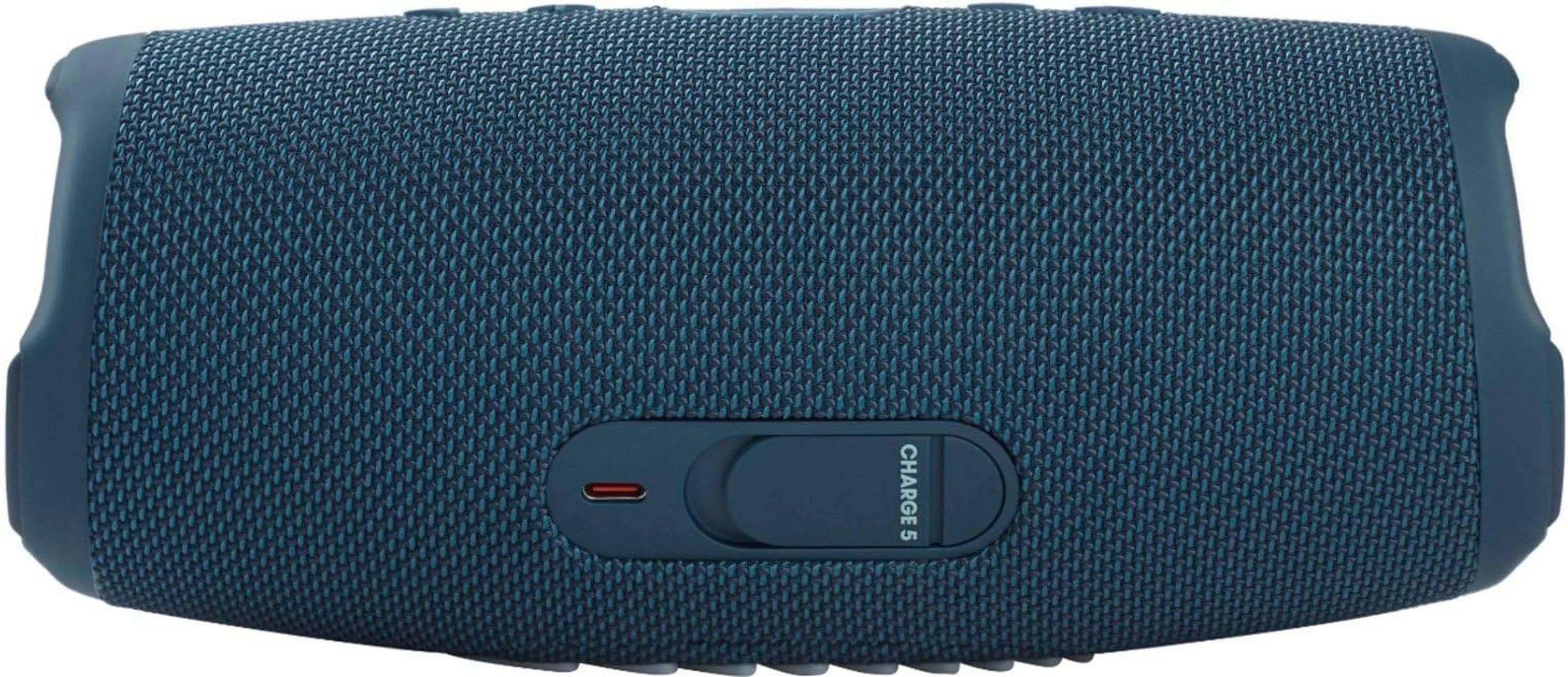 JBL Charge 5 Bluetooth Speaker, IP67 Waterproof Bundle with Deluxe CCI Hardshell Protective Case (Blue)