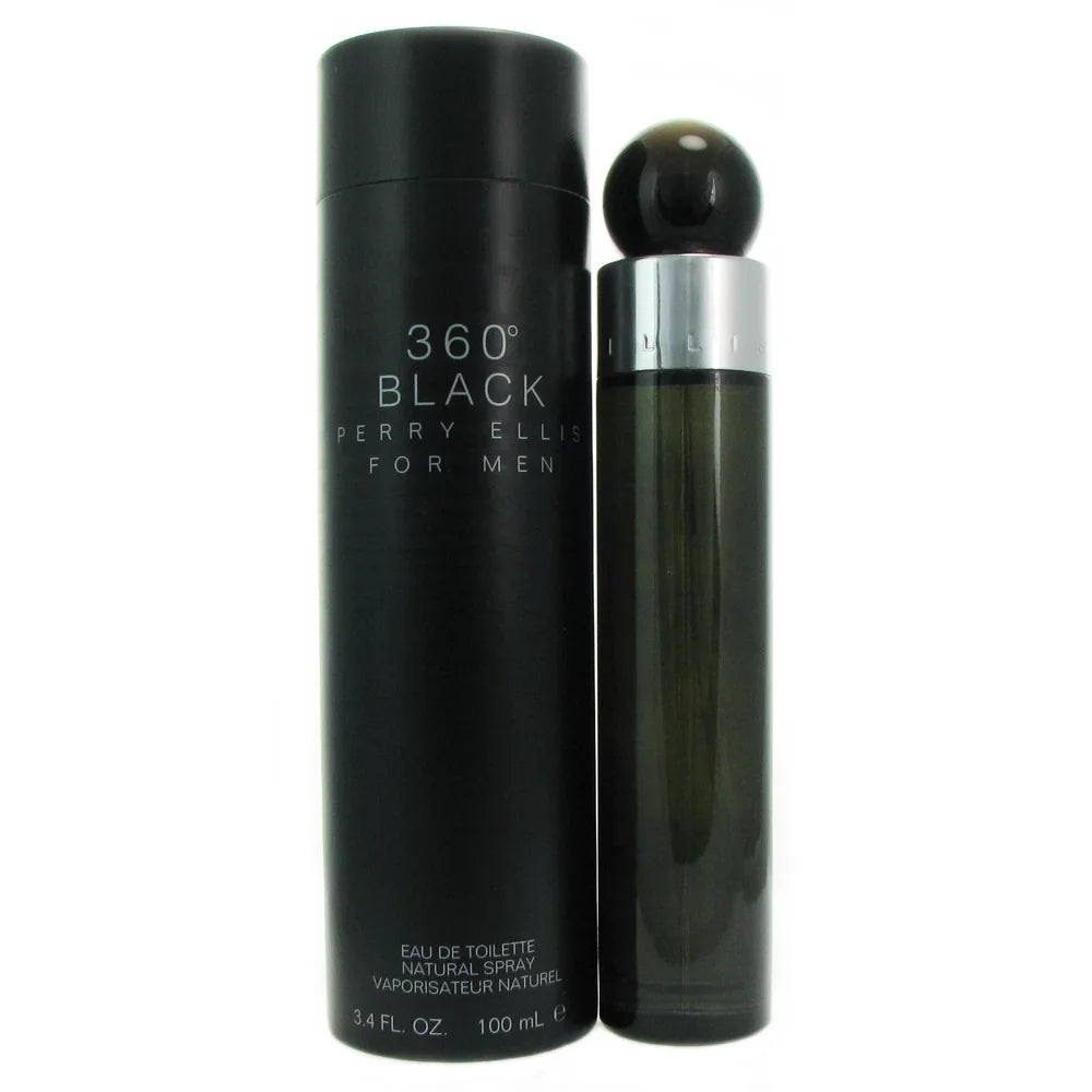 Perry Ellis 360 Black by Perry Ellis Eau De Toilette Spray 3.4 oz Men