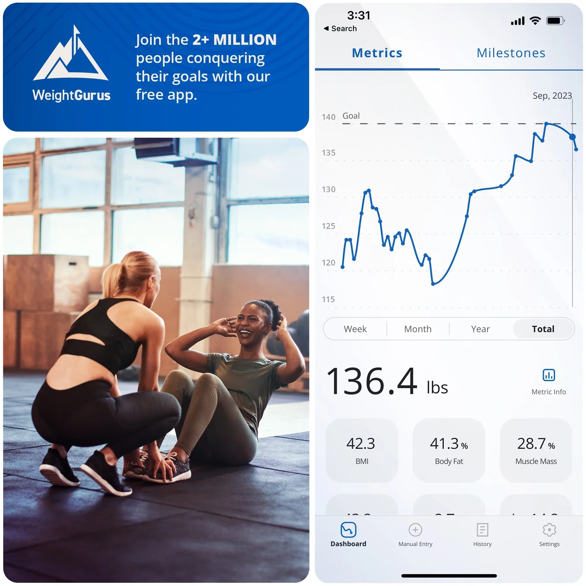 Top-notch Goods Verve Digital Smart Bathroom Scale, Bluetooth and WiFi Enabled Featuring AccuCheck and SwiftSync, 10 User Profiles with Free Tracking App