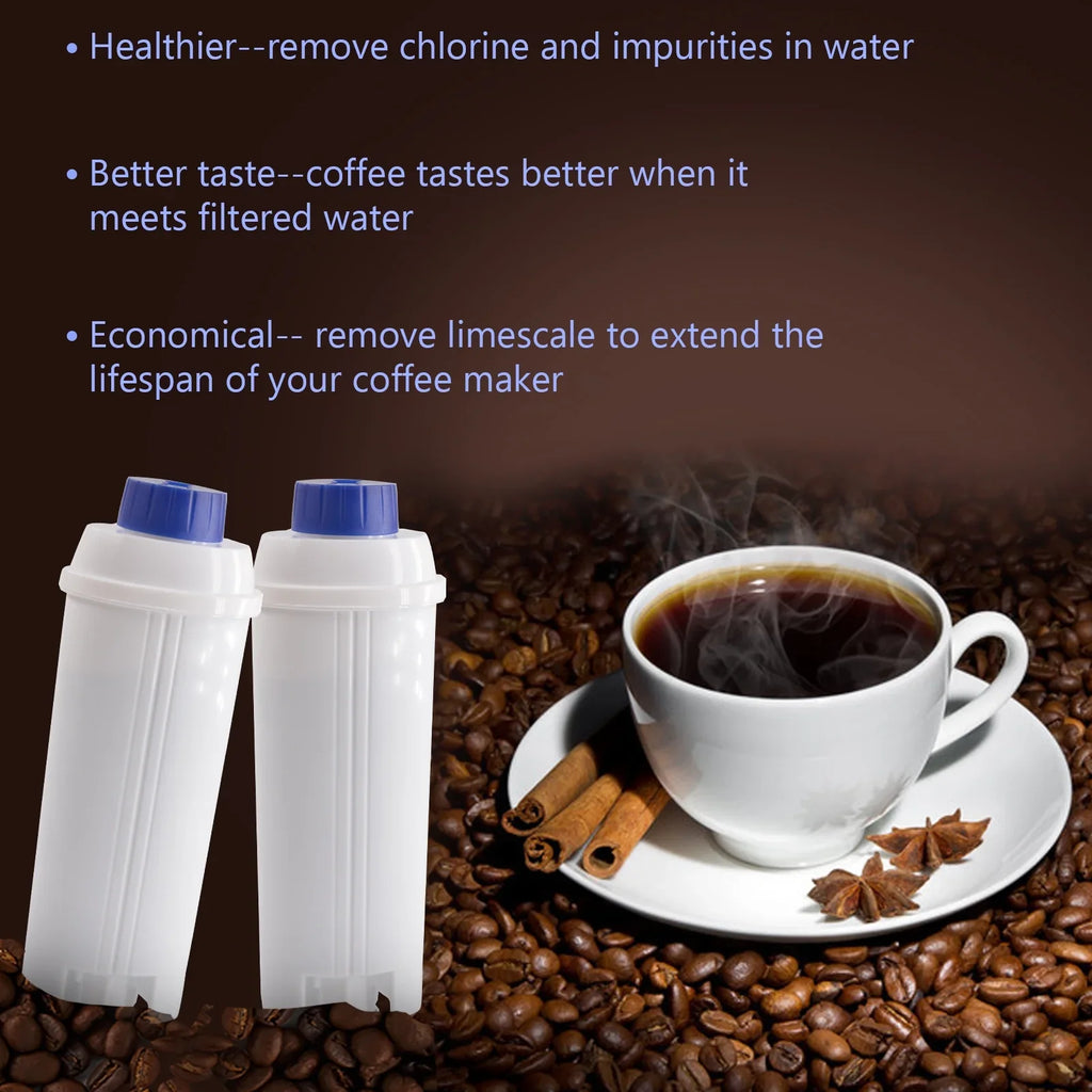 4Pcs Coffee Replacement Filter Cartridge Replacement Filter Coffee Filter with Delonghi DSL C002 Maker Machine Coffee Machine Accessory Water Filter Coffee Maker
