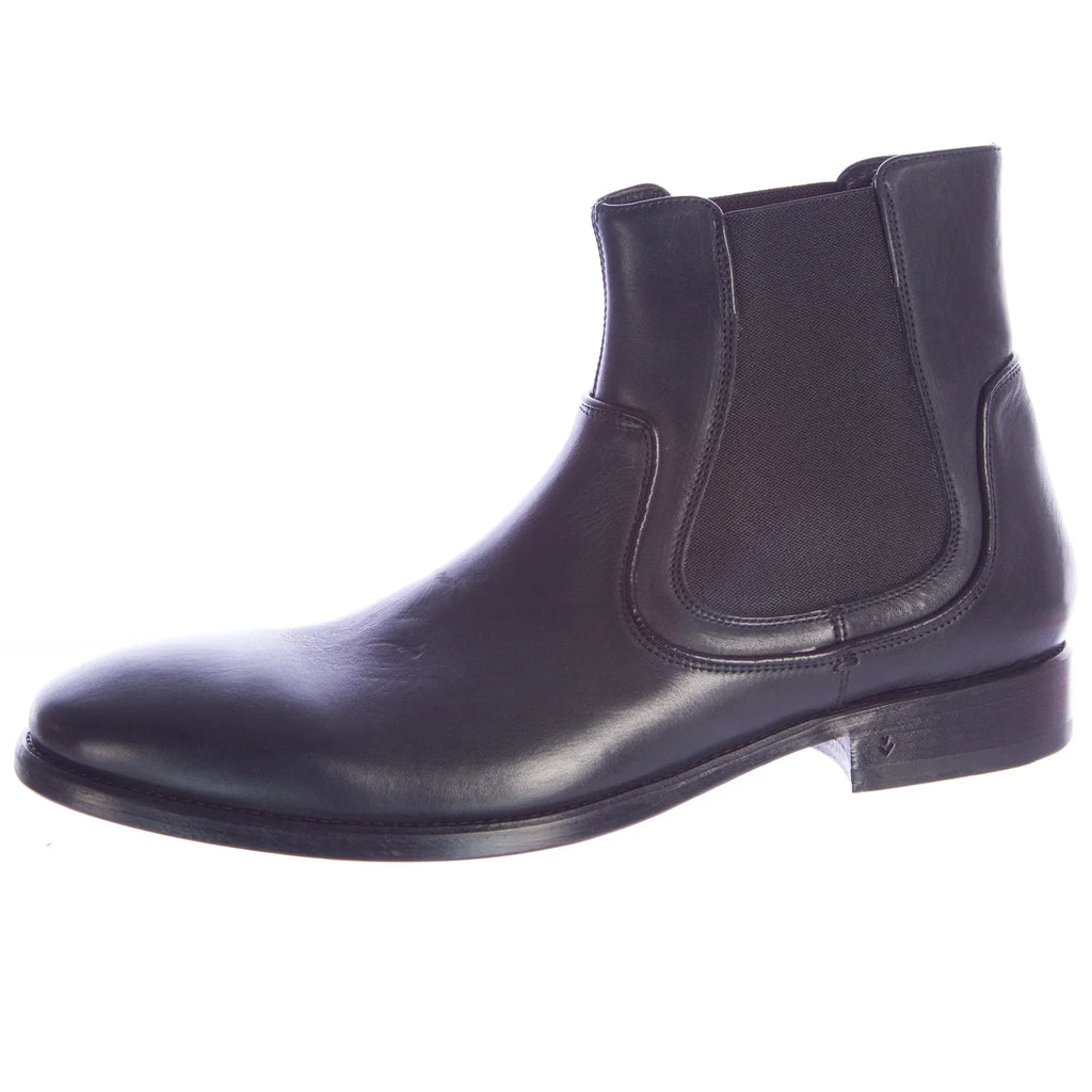 John Varvatos Men's Fleetwood Chelsea Leather Boots 7 Black