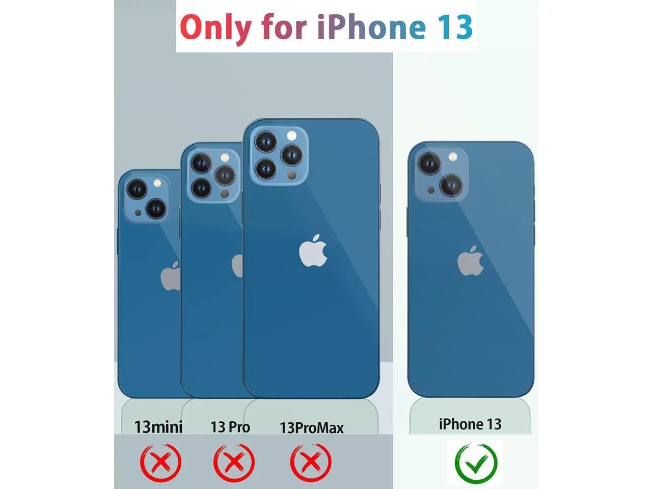 For iPhone 13 Case Waterproof Shockproof Dustproof Full-Body with Built-in Screen Protector,Underwater Full Sealed Shield Protective iPhone 13 6.1 inch