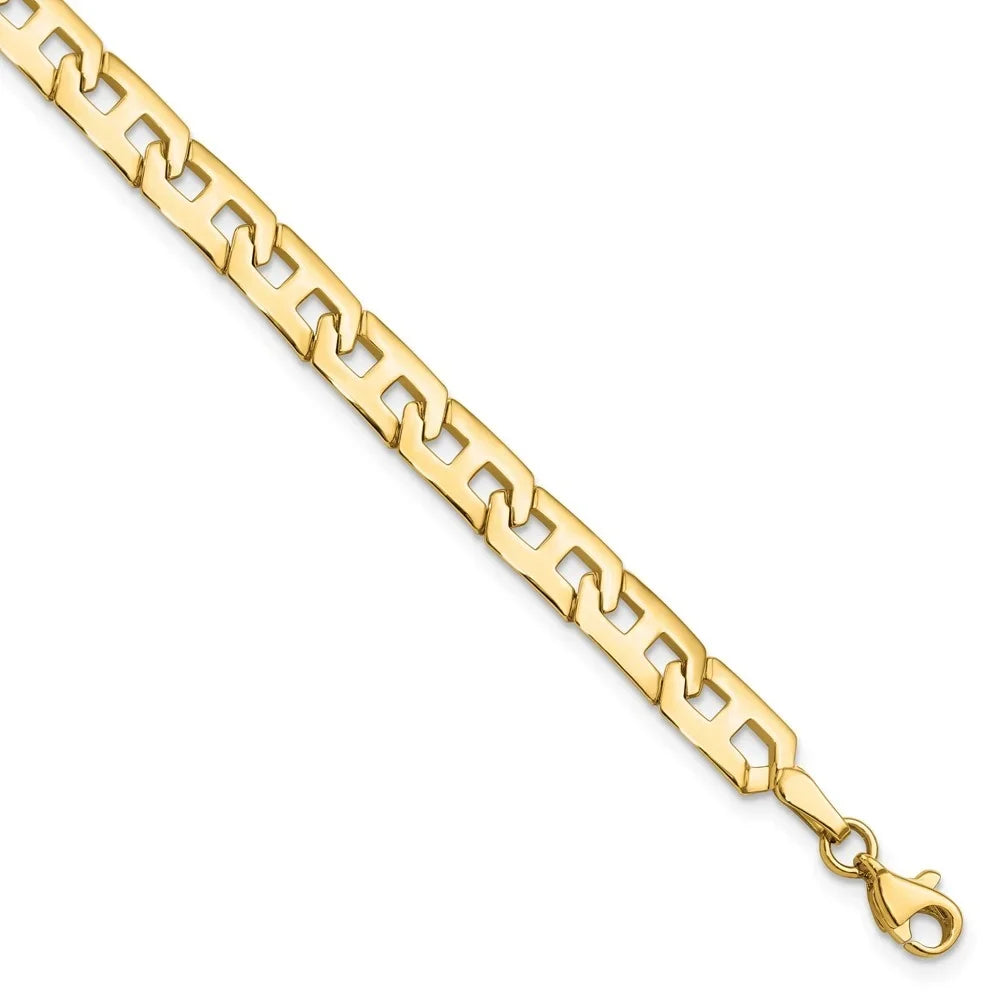 Auriga Fine Jewelry 14K Yellow Gold Polished Fancy Link Bracelet 7.5inch Women