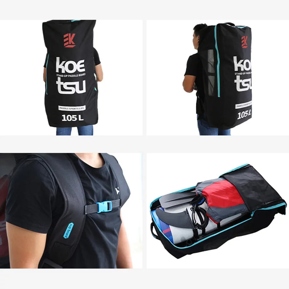 KOETSU 80L/ 105L Travel Inflatable Paddleboard Board Carrying Bag Shoulder